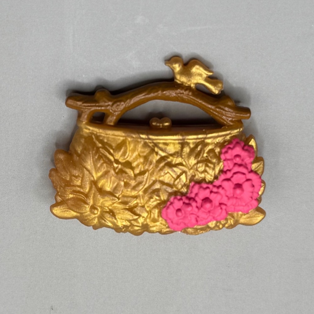 Ever After High Legacy Day Ashlynn Ella Purse Gold Pink Doll Handbag Accessory